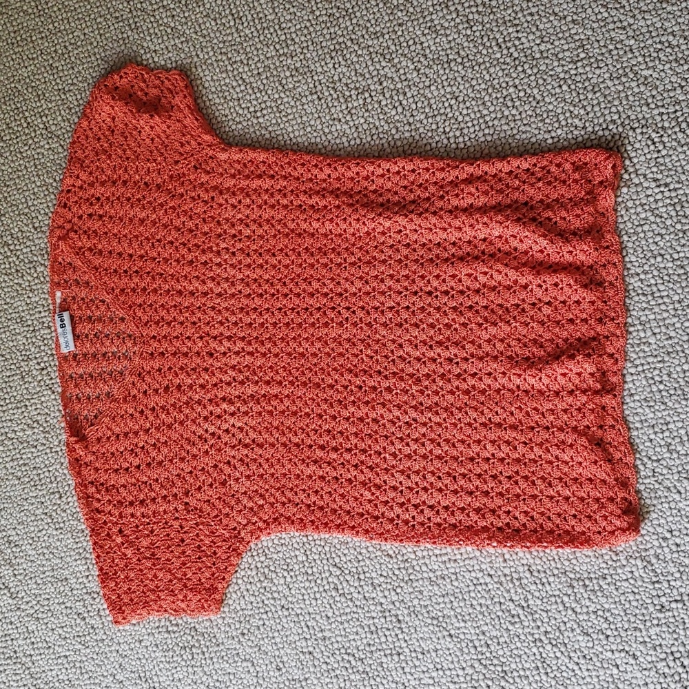 Orange crochet tunic-never worn.Bin#5